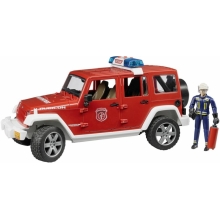 BRUDER 02528 JEEP WRANGLER UNLIMITED RUBICON FIRE DEPT VEHICLE WITH FIREMAN