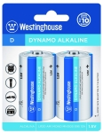 WESTINGHOUSE LR20-BP2 PILA D DYNAMO ALKALINE 2PCS BLISTER