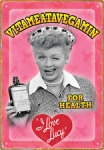 AQUARIUS 30076 I LOVE LUCY VITAMIN TIN SIGN