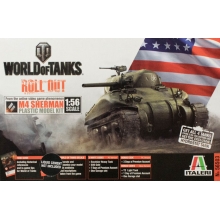 ITALERI 56503 WORLD OF TANKS M4 SHERMAN 1:56