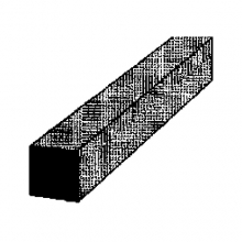 PLASTRUCT 90810 SQUARE ROD 6.4 MM