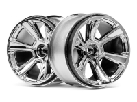 HPI 115324 6 SHOT MT WHEEL ( CHROME 2PCS )