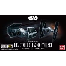 BANDAI 14502 STAR WARS VEHICLE MODEL 007 TIE ADVANCED AND FIGHTER SET ( COMPACT )