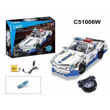 DOUBLEEAGLE C51006W RC POLICE CAR BUILDING BLOCK