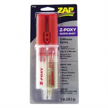 ZAP PT-36 1 OZ ( 28.3 GRAM ) Z POXY QUICK SHOT DUAL SYRINGE, CARDED EPOXY