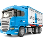 BRUDER 03549 SCANIA R SERIES LIVESTOCK TRANSPORTER WITH COW