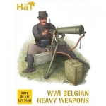 HAT 8291 1:72 WWI BELGIAN HEAVY WEAPONS ( 2 W 24 SOLDIERS & 2 HORSES )