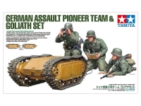 TAMIYA 35357 1:35 GERMAN ASSAULT PIONEER TEAM ( 3 ) & GOLIATH TRACKED MINES ( 2 )