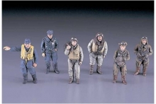 HASEGAWA 36007 1:48 W W II PILOT FIGURE SET ( JAPANESE, GERMAN, U S BRITISH PILOT FIGURES )