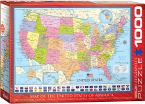 EUROGRAPHICS 6000-0788 MAP OF THE UNITED STATES PUZZLE 1000 PIEZAS