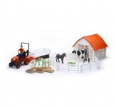 NEWRAY 33323 77700-08698 1:18 KUBOTA FARM TRACTOR W FARM ANIMALS SET