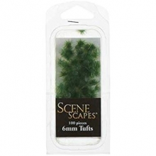 BACHMANN 31032 6 MM TUFTS ( DARK GREEN 100 PER )