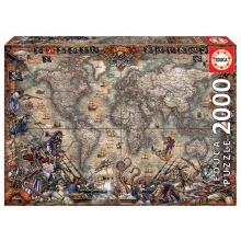 EDUCA 18008 PUZZLE 2000 PIEZAS MAPA DE PIRATAS FSC ( R )