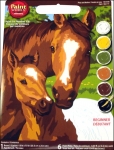 DIMENSIONS 91119 PONY & MOTHER PAINT BY NUMBER ( 8PULGX10PULG )