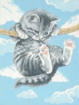 DIMENSIONS 91226 HANG ON KITTY PAINT BY NUMBER ( 9PULGX12PULG )