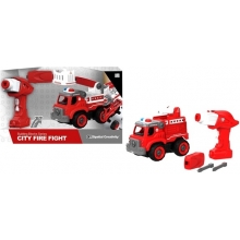 GIGATOYS LM8033-YZ-1 R C DIY CITY FIRE FIGHT BUILDING BLOCK