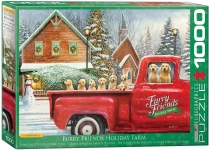 EUROGRAPHICS 6000-5575 FURRY FRIENDS HOLIDAY FARM PUZZLE 1000 PIEZAS