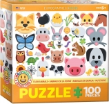 EUROGRAPHICS 6100-5379 EMOJI FARM ANIMALS PUZZLE 100 PIEZAS