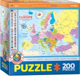 EUROGRAPHICS 6200-5374 MAP OF EUROPE PUZZLE 200 PIEZAS