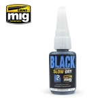 AMMO MIG JIMENEZ AMIG8034 BLACK CYANOACRYLATE SLOW DRY