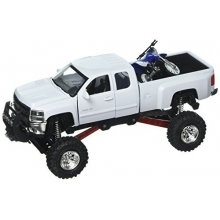 NEWRAY 54416 1:32 CHEVROLET SILVERADO OFF ROAD PICK UP W YAMAHA DIRT BIKE