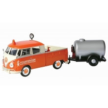 MOTORMAX 79674 1:24 VOLKSWAGEN TYPE 2 ( T1 ) TRAILER SET SERVICE PICKUP + OIL TANKER