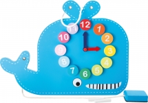 SMALLFOOT 10323 RELOJ DE APRENDIZAJE Y PIZARRA BALLENA