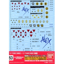 BANDAI 55534 GD 53 GUNDAM 0080 SERIES DECALS 1