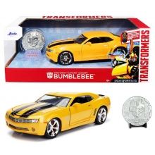 JADA 98497 1:24 TRANSFORMERS 5 CAMARO BUMBLEBEE W COIN