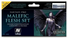 VALLEJO 74102 FANTASY PRO MALEFIC FLESH SET 8X17ML