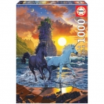 EDUCA 19025 PUZZLE 1000 PIEZAS UNICORNS ON BEACH VINCENT HIE