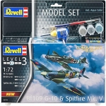 REVELL 63710 1:72 MODEL SET COMBAT SET BF109G 10 & SPITFIRE MK V