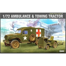 ACADEMY 13403 1:72 US AMBULANCE & TRACTOR