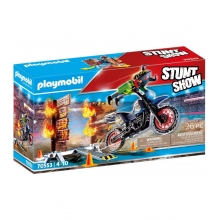 PLAYMOBIL PM70553 MOTO C MURO DE FUEGO STUNT SHOW