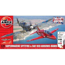 AIRFIX 50187 BEST OF BRITISH SUPERMARINE SPITFIRE & RAF RED ARROWS HAWKS 1:72
