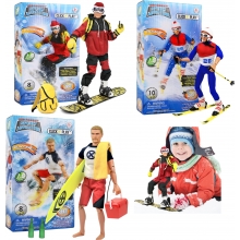 MCTOYS 90730 WORLD PEACEKEEPERS SPORT & ADVENTURE 4 DIFERENT OPTIONS ( SNOWBOARD SKIING DIVER SURFER )