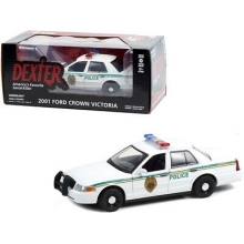 GREENLIGHT 84133 1:24 DEXTER ( 2006-13 TV SERIES ) 2001 FORD CROWN VICTORIA POLICE INTERCEPTOR MIAMI METRO POLICE DEPARTMENT