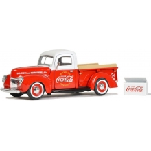 MOTORCITY 424040 1940 FORD PICKUP WITH COMMERICAL COOLER ACCESSORY 1:24 COCA COLA