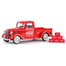 MOTORCITY 424065 1937 FORD PICKUP WITH 6 BOTTLE CARTONS 1:24 COCA COLA