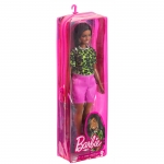 MATTEL GYB00 BARBIE WITH LONG BRUNETTE BRAIDS WEARING NEON GREEN