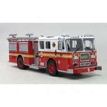 MAGAZINE FIRESP02 1:43 SEAGRAVE NEW YORK FIRE DEPARTMENT FIRETRUCK USA RED