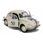 SOLIDO 1800505 1:18 VOLKSWAGEN BEETLE 1303 HERBIE 53, CREME BLUE