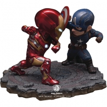 BEAST KINGDOM 50388 AVENGERS MARVEL CAPTAIN AMERICA CIVIL WAR CAPTAIN AMERICA & IRON MAN MK46