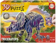 EDUCA 19183 TRICERATOPS 3D CREATURE PUZZLE