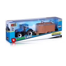 BURAGO 31920 FARMLAND 10CM MOTO TRACTOR W TRAILER