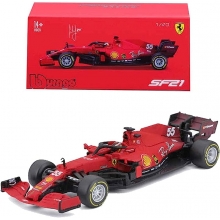 BURAGO 36828 1:43 SFR FERRARI SF21 ( 2021 ) W DRIVER C SAINZ 55