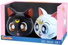 ABYSSE ABYPCK178 SAILOR MOON LUNA & ARTEMIS 3D MUG SET