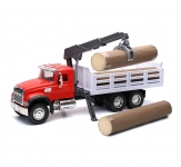 NEWRAY 17126 1:18 MACK GRANITE LOG TRUCK W CRANE