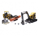 NEWRAY 32153 1:18 VOLVO WHEEL LOADER AND EXCAVATOR SET