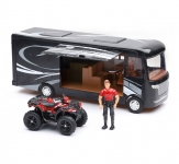 NEWRAY 37356 POLARIS SPORTSMAN WITH RV VAN SET